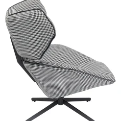 KARE Design Fauteuil Pivotant Toledo Noir-Blanc Outlet