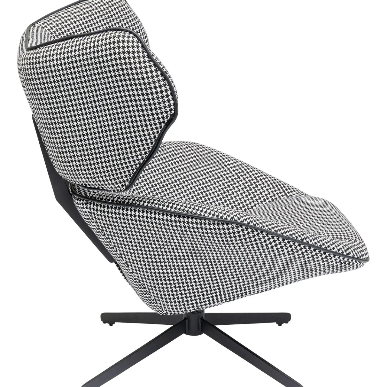 KARE Design Fauteuil Pivotant Toledo Noir-Blanc Outlet