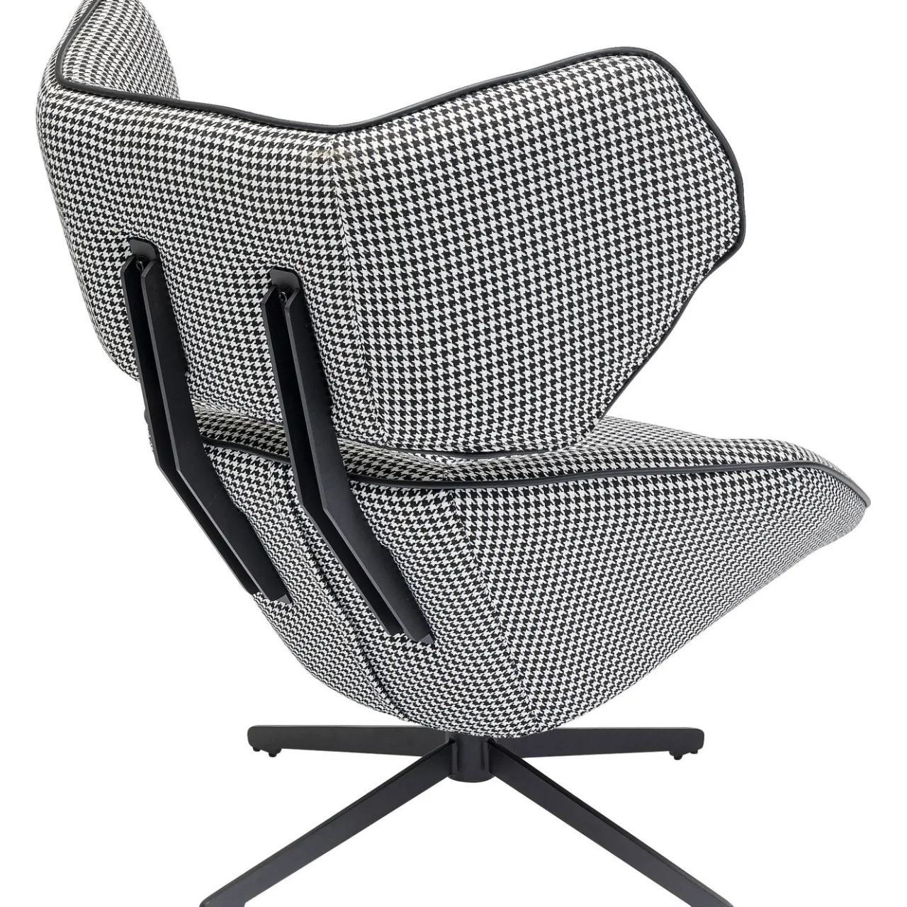 KARE Design Fauteuil Pivotant Toledo Noir-Blanc Outlet