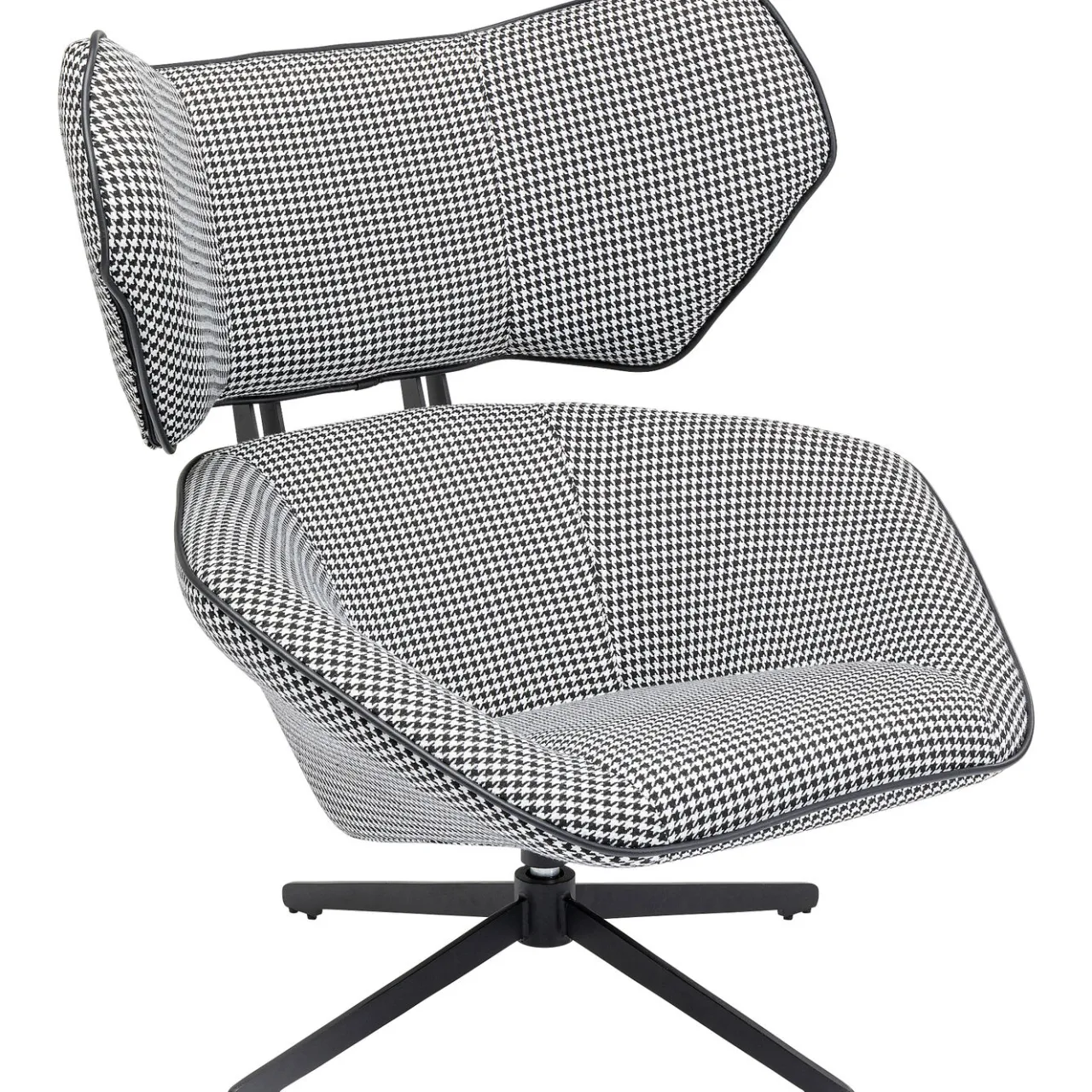 KARE Design Fauteuil Pivotant Toledo Noir-Blanc Sale