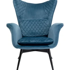 KARE Design Fauteuil Tudor Velvet Petrol Best