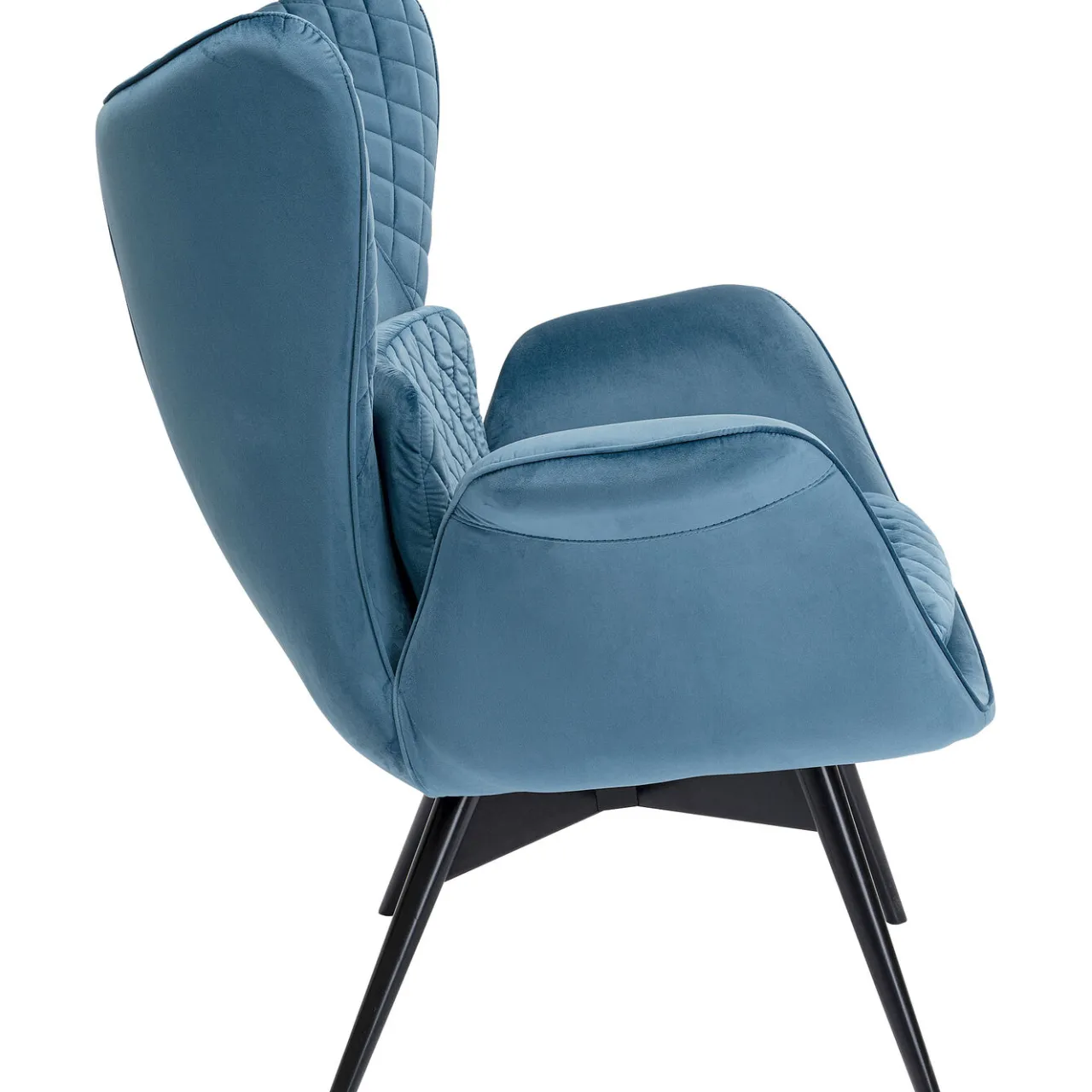 KARE Design Fauteuil Tudor Velvet Petrol Best