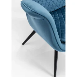 KARE Design Fauteuil Tudor Velvet Petrol Best
