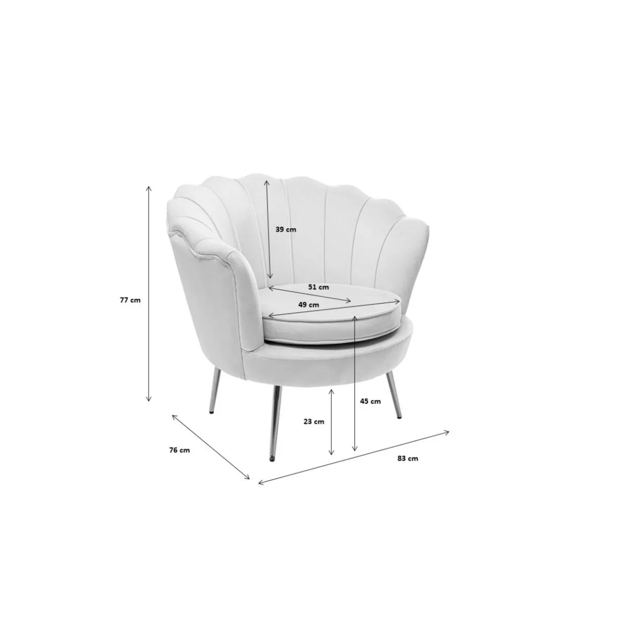KARE Design Fauteuil Water Lily Gold Rose