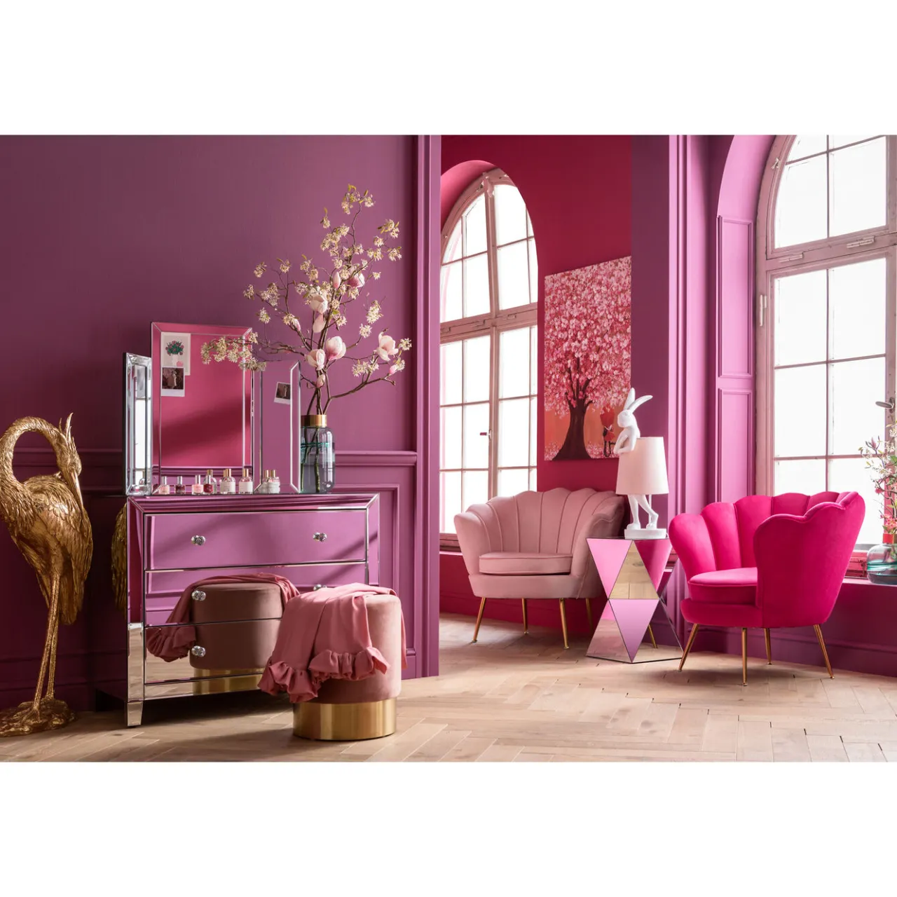 KARE Design Fauteuil Water Lily Gold Rose