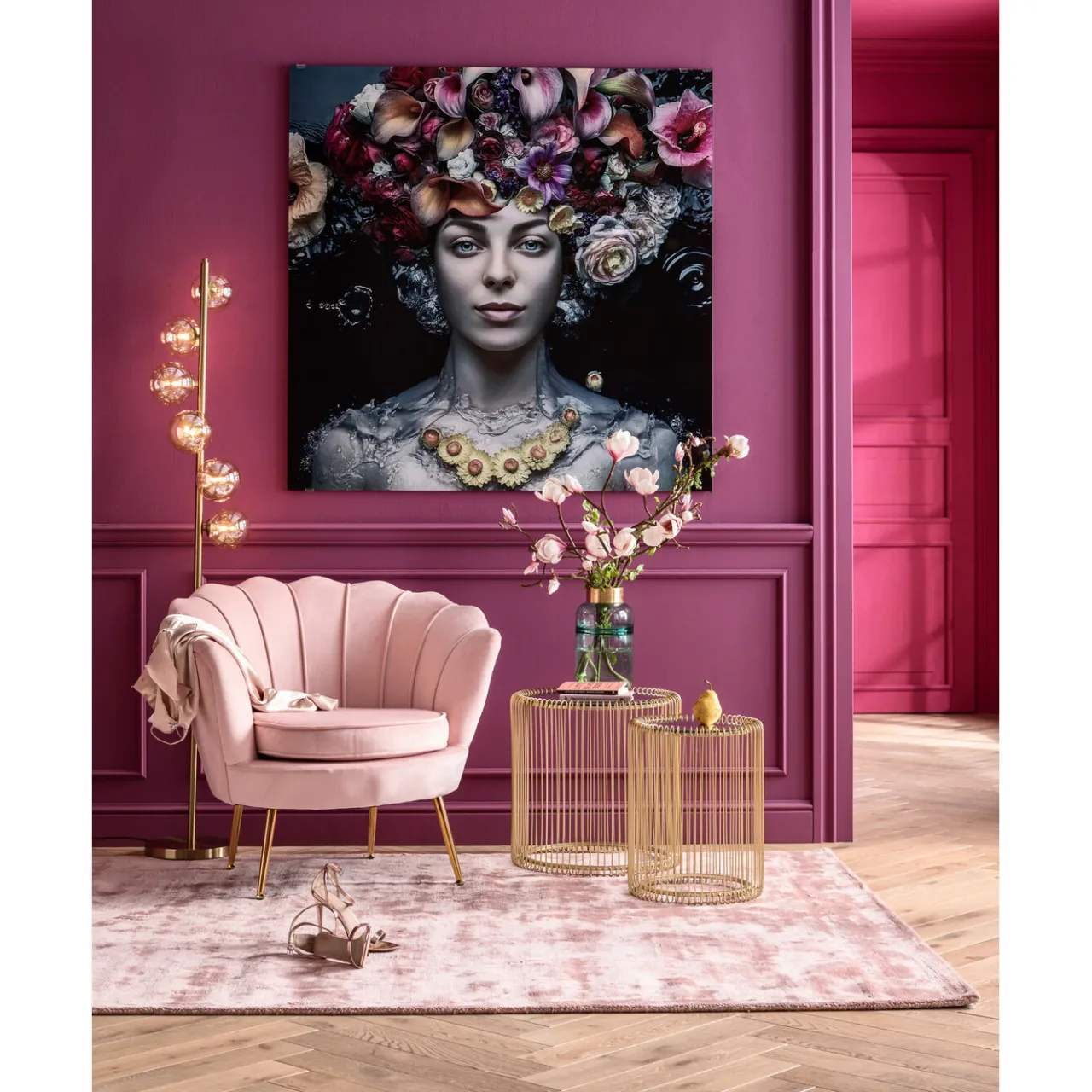 KARE Design Fauteuil Water Lily Gold Rose