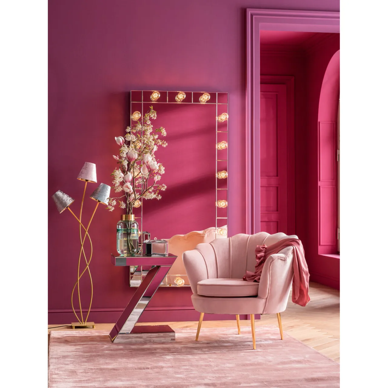 KARE Design Fauteuil Water Lily Gold Rose