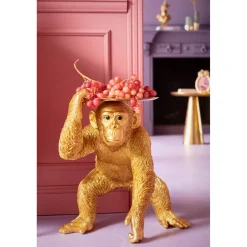 KARE Design Figurine Décorative Butler Playing Chimp Dore 52Cm Outlet