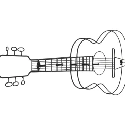 KARE Design Garderobe Murale Guitar 81Cm Outlet