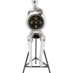 KARE Design Horloge A Poser Sitting Man Argente 12X31Cm Online