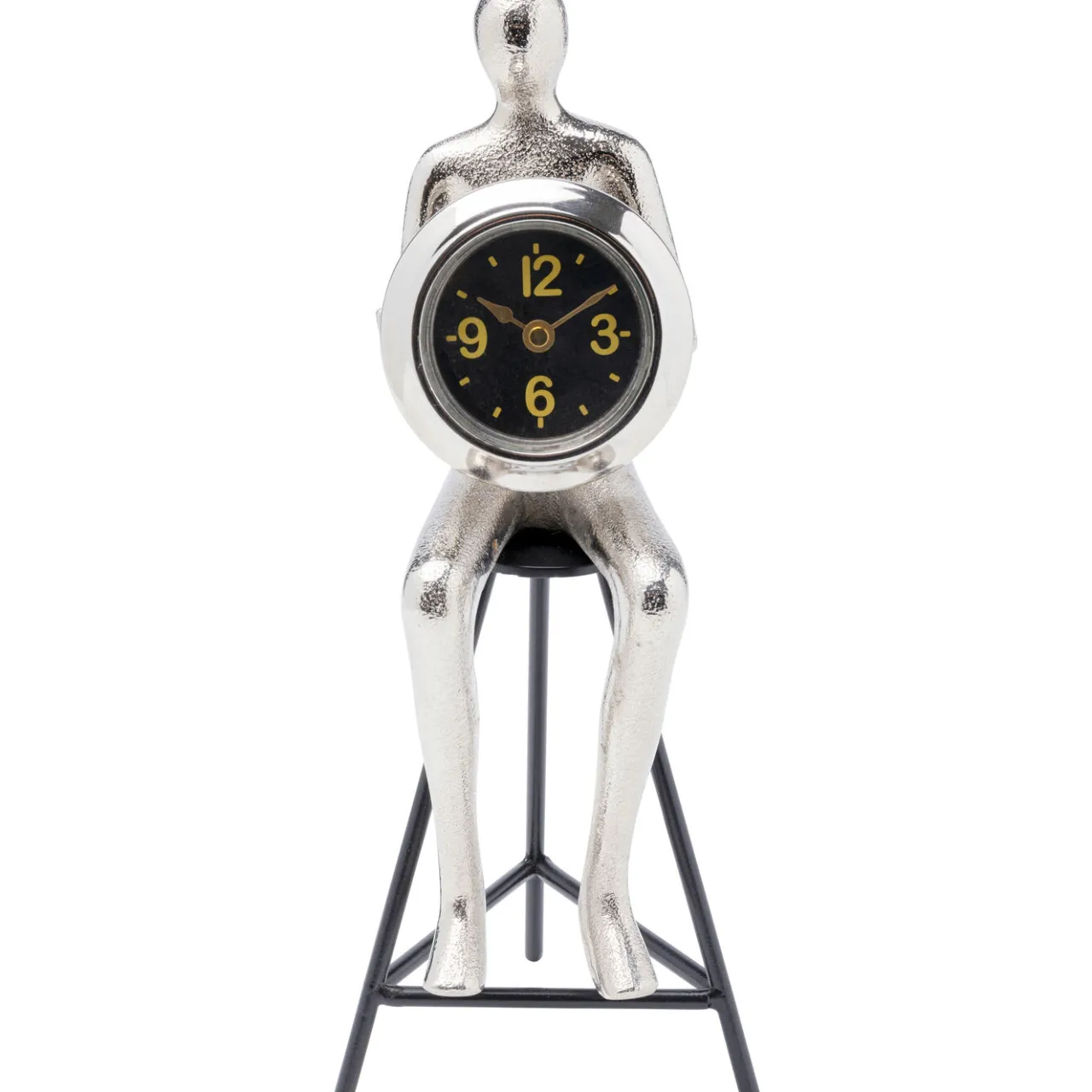 KARE Design Horloge A Poser Sitting Man Argente 12X31Cm Online