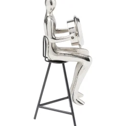 KARE Design Horloge A Poser Sitting Man Argente 12X31Cm Online