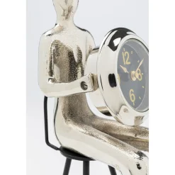 KARE Design Horloge A Poser Sitting Man Argente 12X31Cm Online