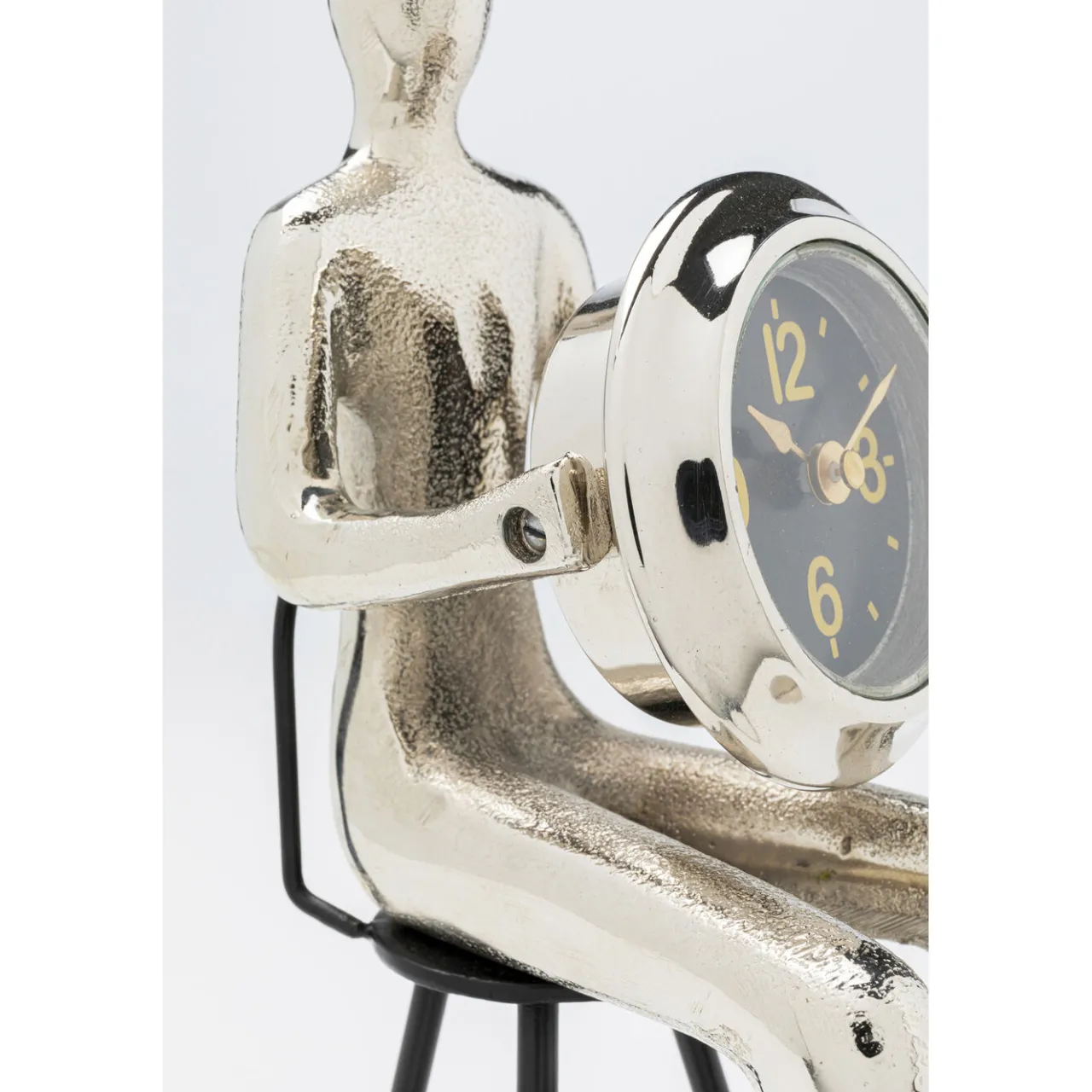 KARE Design Horloge A Poser Sitting Man Argente 12X31Cm Online
