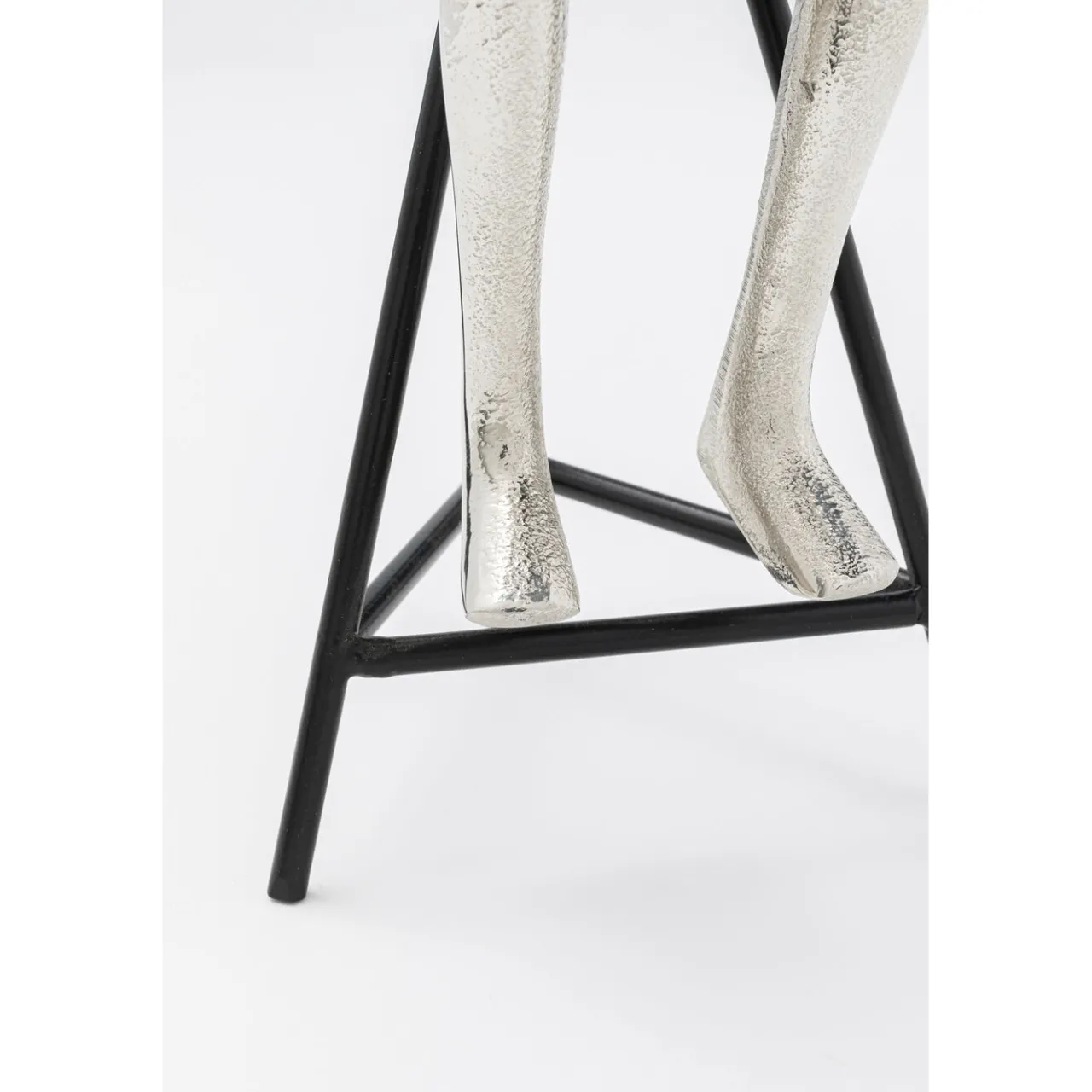 KARE Design Horloge A Poser Sitting Man Argente 12X31Cm Online