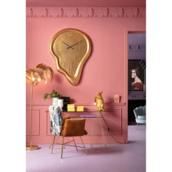 KARE Design Horloge Murale Big Drop Dore 92X127Cm Hot