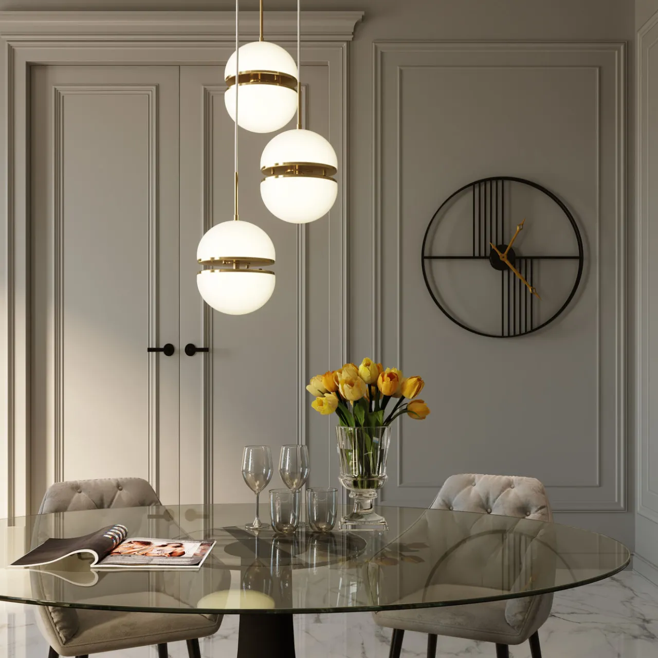 KARE Design Horloge Murale Strings O60Cm Online
