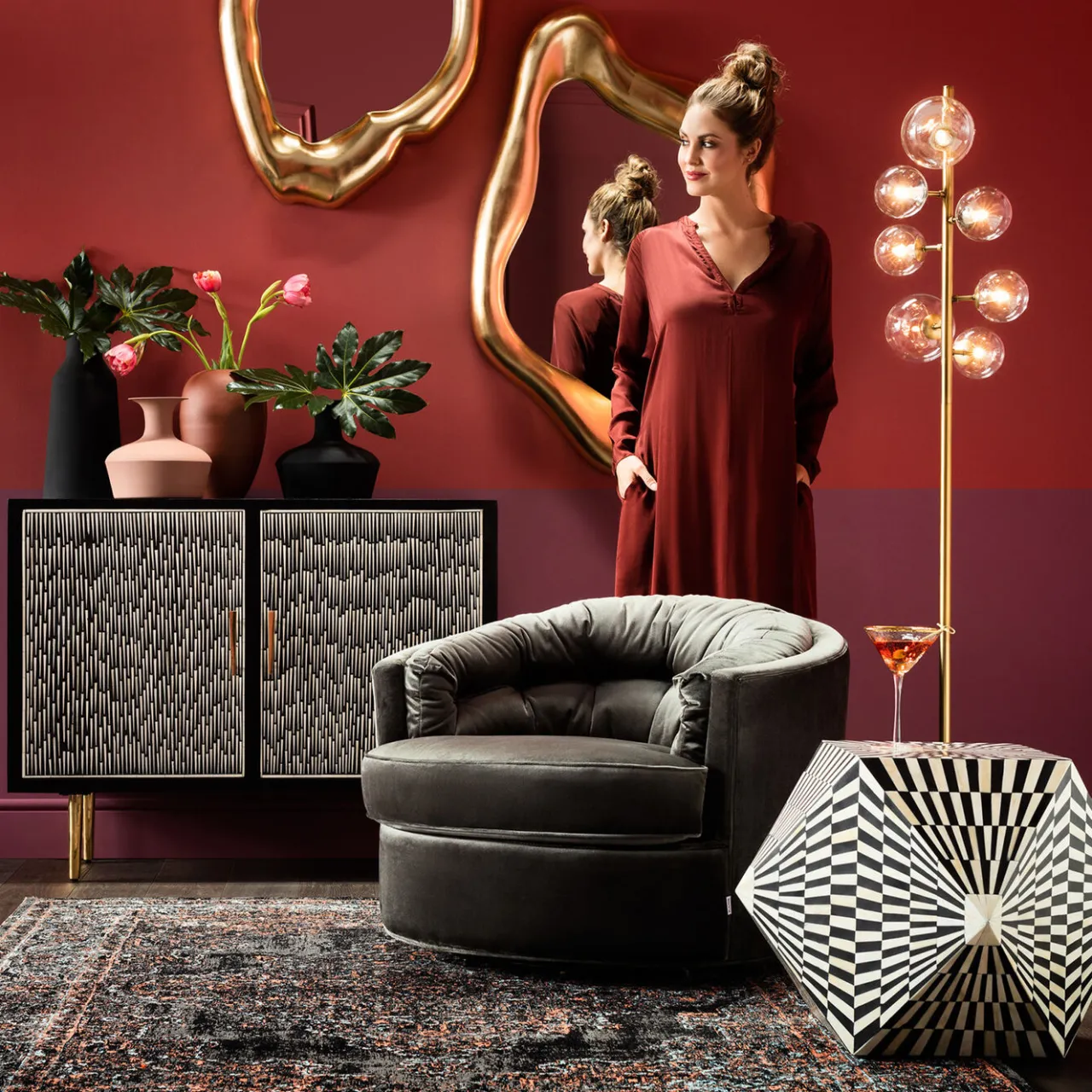 KARE Design Lampadaire Bello Sette 162Cm New