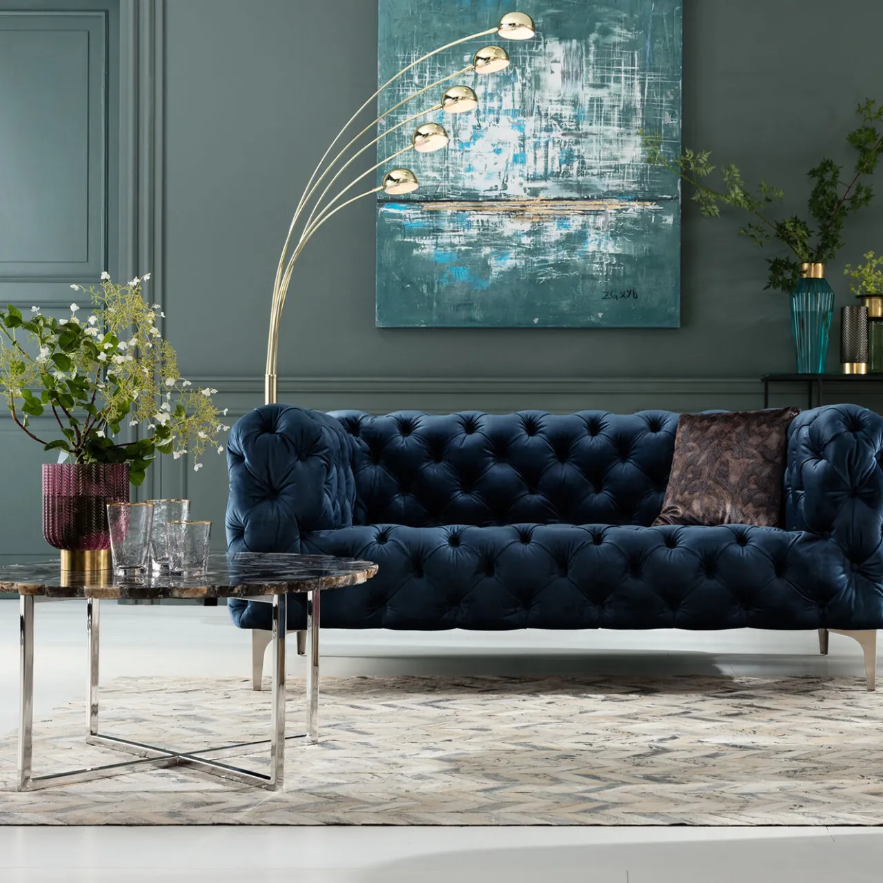 KARE Design Lampadaire Five Fingers Laiton Online