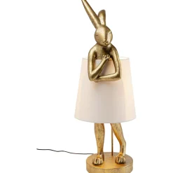 KARE Design Lampe A Poser Animal Rabbit Dore/Blanc 88Cm Online