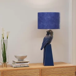 KARE Design Lampe A Poser Parrot Bleu 84Cm Discount