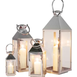 KARE Design Lanterne Giardino Argente (4/Set) New