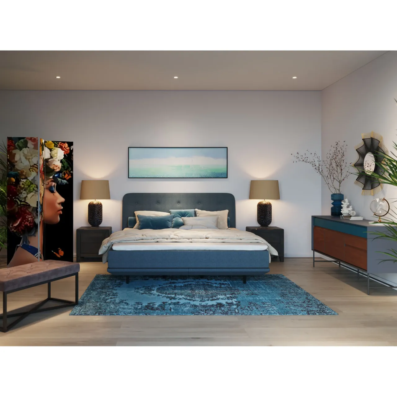 KARE Design Lit Boxspring Luna Bleu 180X200 Outlet