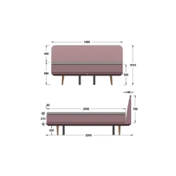 KARE Design Lit Boxspring Luna Bleu 180X200 Outlet
