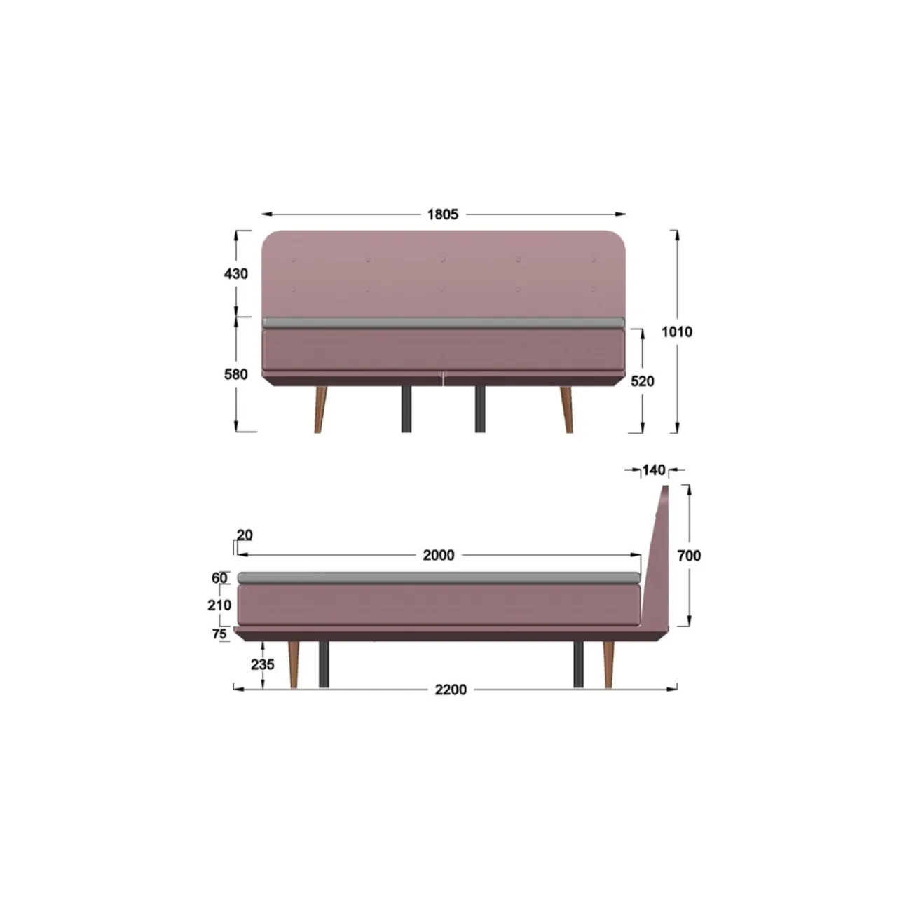 KARE Design Lit Boxspring Luna Bleu 180X200 Outlet