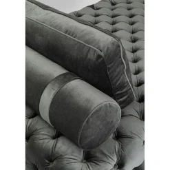 KARE Design Lit D Appoint Bottone Velours Gris