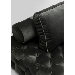 KARE Design Lit D Appoint Bottone Velours Gris