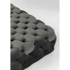 KARE Design Lit D Appoint Bottone Velours Gris