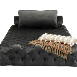 KARE Design Lit D Appoint Bottone Velours Gris