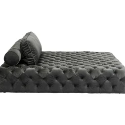 KARE Design Lit D Appoint Bottone Velours Gris