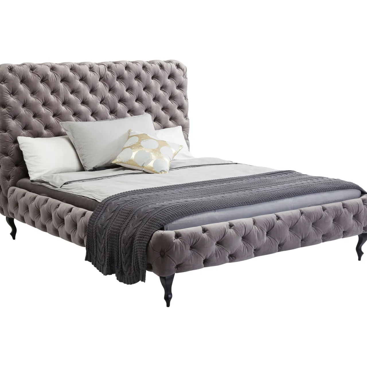 KARE Design Lit Desire Haut Gris Argente 160X200Cm Sale