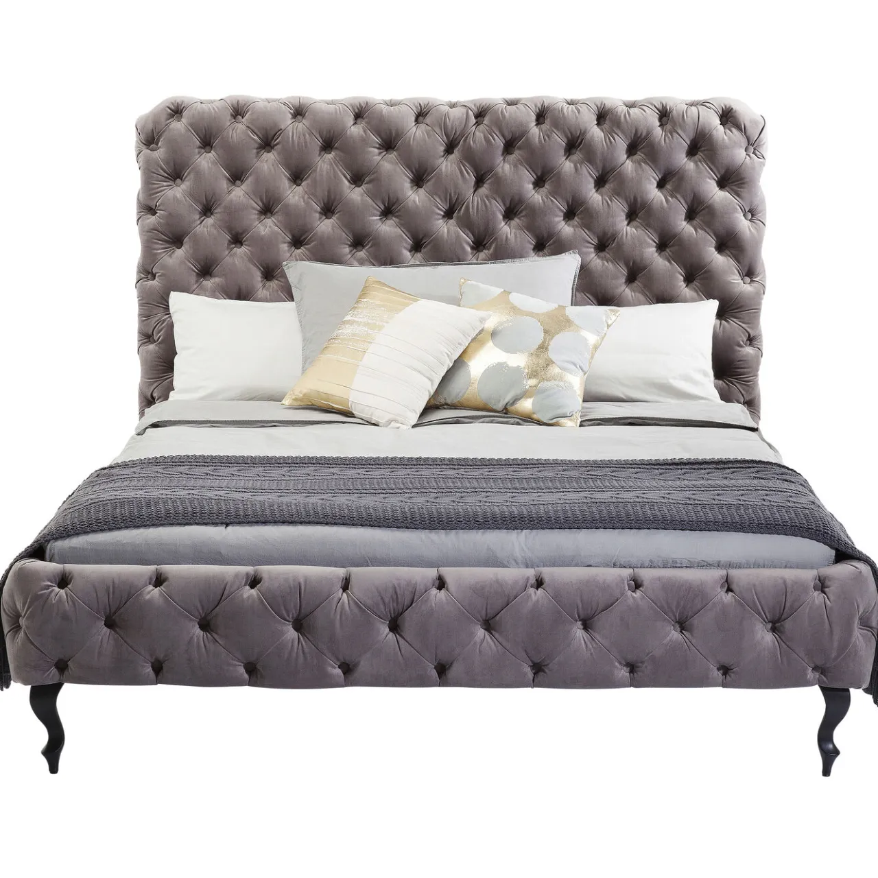 KARE Design Lit Desire Haut Gris Argente 180X200Cm New