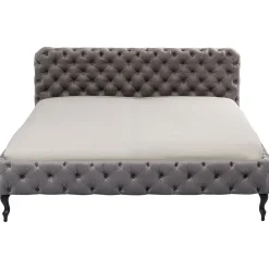 KARE Design Lit Desire Velours Gris 180X200 Cm New