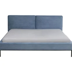KARE Design Lit East Side Velours Cotele Bleu 180X200Cm Outlet