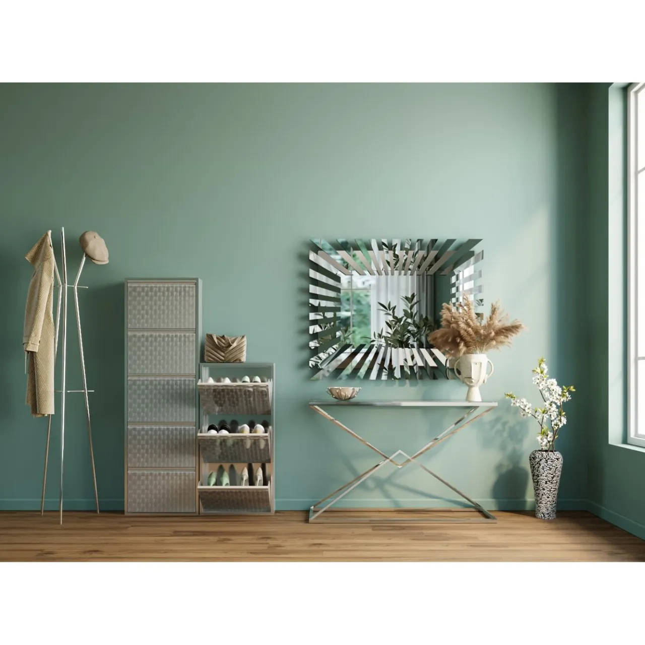 KARE Design Meuble À Chaussures Caruso 5 Alu Brosse Clearance