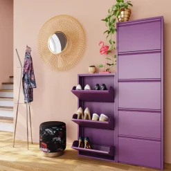 KARE Design Meuble À Chaussures Caruso 5 Violet (Mo) Clearance