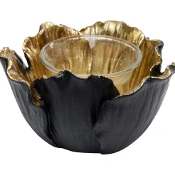 KARE Design Photophore Flower Bloom Noir-Dore O10Cm New