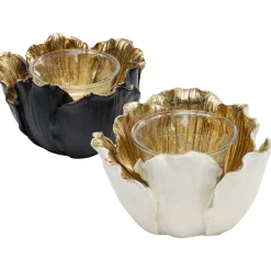 KARE Design Photophore Flower Bloom Noir-Dore O10Cm New