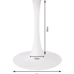 KARE Design Pietement De Table Schickeria Blanc O80Cm Discount