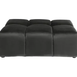 KARE Design Pouf Belami Velours Gris Discount