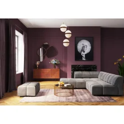 KARE Design Pouf Belami Velours Gris Discount