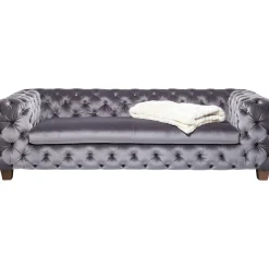 KARE Design Sofa Desire 3-Places Velours Gris Outlet