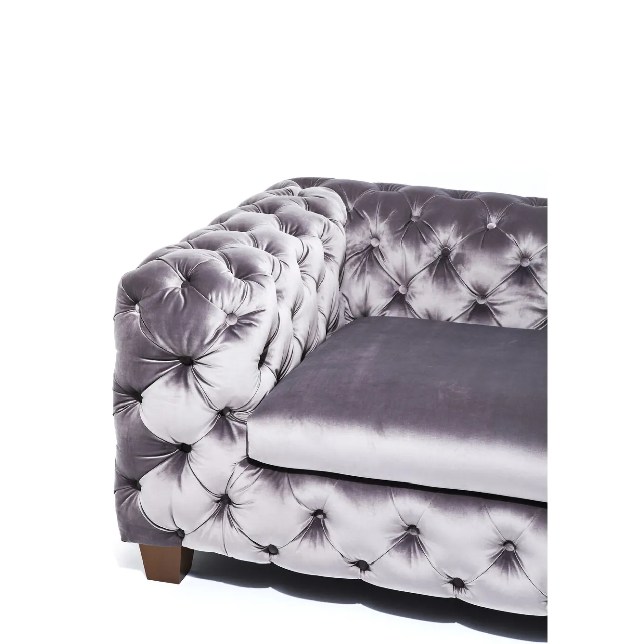 KARE Design Sofa Desire 3-Places Velours Gris Outlet