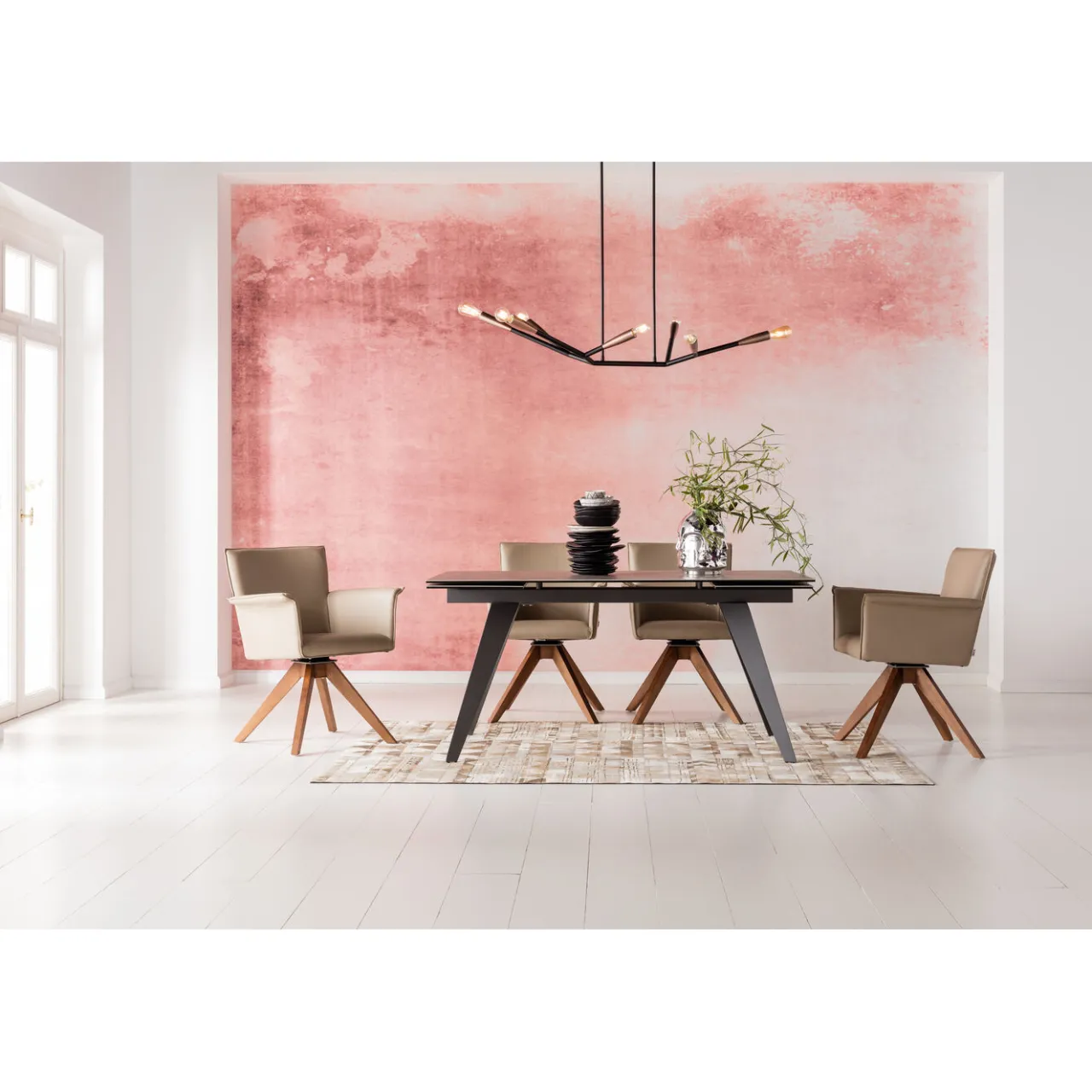 KARE Design Table A Rallonges Amsterdam Fonce 160/40+40)X90Cm Hot