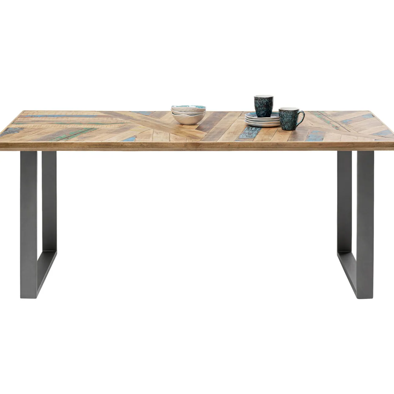 KARE Design Table Abstract Acier Brut 180X90 Hot