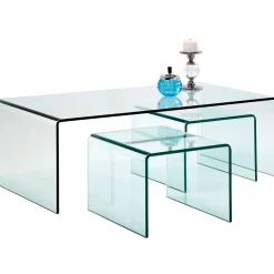 KARE Design Table Basse Clear Club (Set De 3) Hot